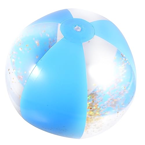 Vaguelly 3St glitzernder Wasserball aufblasbarer Billardball Aufblasbarer Glitzer-Wasserball Pailletten-Strandbälle pufferball sommerspielzeug Wasserbälle Wasserspielzeug für Kinder PVC von Vaguelly