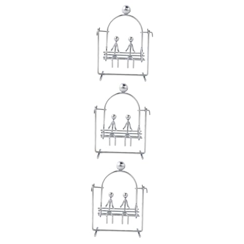 Vaguelly 3St manuelle Schaukel bürodeko büro Dekoration bescherung Weihnachten mannergeschenk Weihnachten Pendelwaage balancierende Spielzeuge Becher Eisenkunsthandwerk eiserne Verzierung von Vaguelly