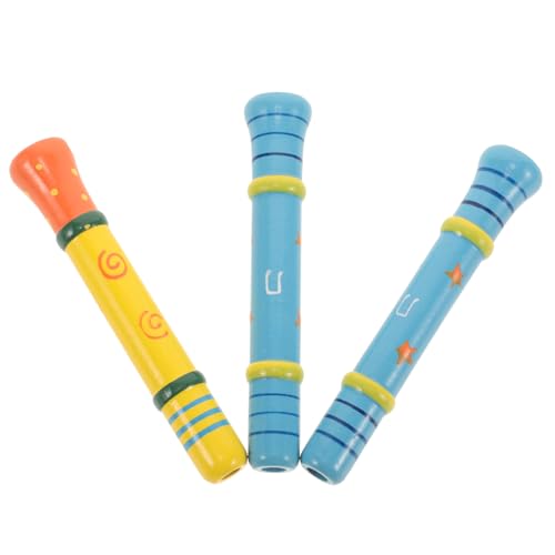 Vaguelly Musikinstrumente Kinder Trompete Kinder 3st Pfeifen Kinderinstrumente Musikinstrumente Holzflöte Toys Musikspielzeug Für Pfeifenspielzeug Aus Holz Pfeife Hölzern von Vaguelly