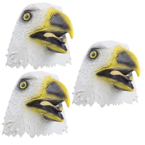 Vaguelly 3st Adler Maske Halloweenkostüm Halloween-cosplay-stütze Adler-halloween Maskerade Cosplay-maske Tiergesichtsmaske Halloween-tiermaske Adlermaske Halloween Weiß Emulsion von Vaguelly