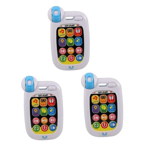 Vaguelly 3st Arabisch-lernmaschine Handy Led-kindertelefon Musikalisches Telefonauto Blödes Telefon Für Kinder Babyphone Aufleuchten Lassen Smartphone Für Kleinkinder Abs Weiß von Vaguelly