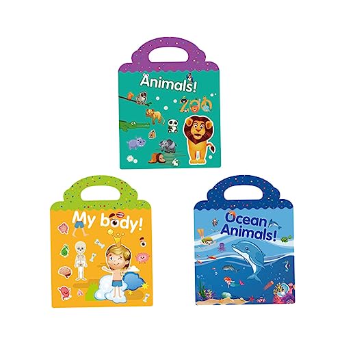 Vaguelly Kinder Spielzeug Aufkleber Bücher 3pcs Kinder Szene Aufkleber Pädagogisches Decals Für Klassenzimmer Hause von Vaguelly