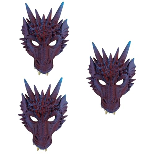 Vaguelly 3st Drachenmaske Tierkopfmasken Karnevals-cosplay-masken Cosplay-outfits Drachenkostümzubehör Drachen-party-kostümbevorzugungen Karneval Cosplay Maske Halloween-cosplay-masken von Vaguelly