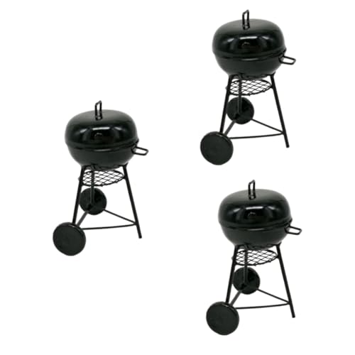 Vaguelly 3st Grillverzierung Aus Metall Mini Zubehör Figur Kleiner Grill Brotmacher Spielzeug Camping-Layout-stütze von Vaguelly