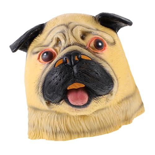 Vaguelly 3st Halloween-requisiten Mops Masken Halloween Fischmaske Tierische Vollkopfmasken Carrey Halloween-cosplay-requisiten Hundekostüm Erwachsene Tiermaske Lustige Maske Zoa von Vaguelly