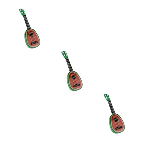 Vaguelly 3St Mini-Obstinstrumente Kinderspielzeug kinderinstrumente spielsachen für draußen Glowing Toys Gitarre Mini-Spielzeug Musikinstrumente, Spielzeug Sortiert Ukulele rot von Vaguelly