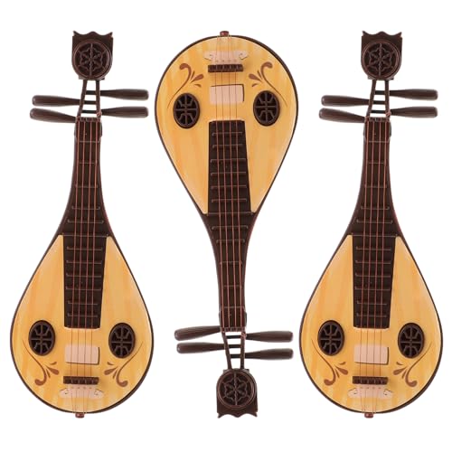 Vaguelly 3st Pipa Musik Instrumente Miniaturdekoration Mini- -Musikinstrument Mini-pipa- Puppenhaus Miniatur Pipa Desktop-Dekoration Miniatur-pipa Minipuppe Pipa Plastik von Vaguelly