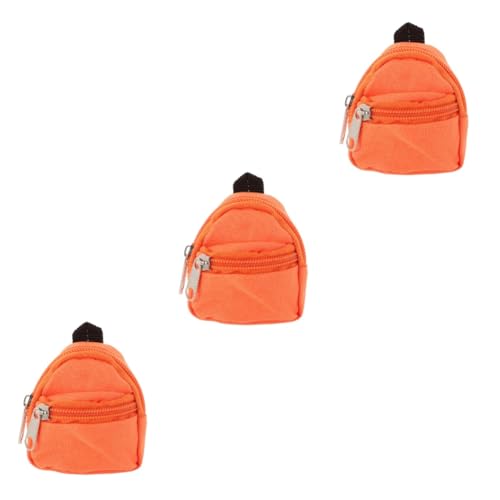 Vaguelly 3st Puppenrucksack Puppenreisetasche Zubehör Für Die Puppenhausschule Mini-Schultasche Miniaturen-Rucksack So Tun, Als Spiele Rucksack Puppen-klassenzimmermöbel Decora- Stoff von Vaguelly