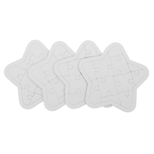 Vaguelly 4 Blätter Ausmalen Und Einfügen DIY-rohlinge-Produkte Leere Rätsel Zum Zeichnen Puzzle Leere Puzzles Leere Puzzles Basteln Leeres Puzzle- Papier von Vaguelly