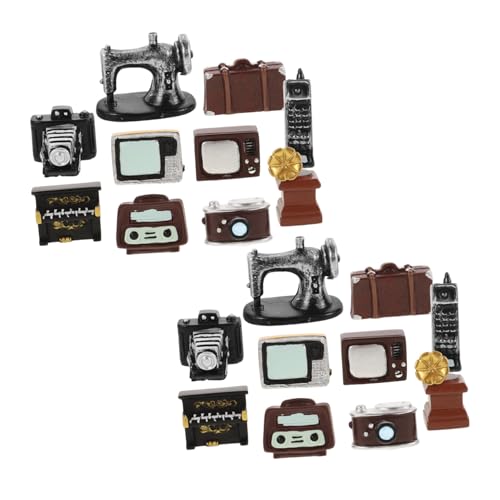 Vaguelly 4 Sets DIY Zubehör Heimdekoration Puppenmöbel Dekorative Möbel Modell Haushaltsgeräte Dekoration Puppenhaus Zubehör Mini Antik Sammelfigur Miniaturen Kunststoff von Vaguelly