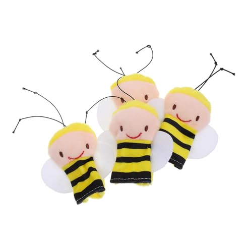 Vaguelly Entzückendes Handgemachtes Bienen-fingerpuppen-Spielzeug-Set Aus Weichem Plüsch Pädagogisches Spielzeug Für Kleinkinder Babys von Vaguelly