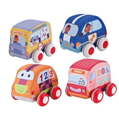 Vaguelly 4 Stück Cartoon-Rattenauto Kinder puppenwagen kinderspielzeug Auto Spielzeug für Kleinkinder Autospielzeug für Babys Auto Spielzeug Autospielzeug für Kinder Trägheitsspielzeugauto von Vaguelly