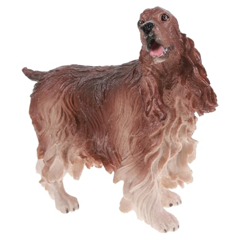 Vaguelly 4 Stück Cocker Spaniel-Modell Lebensechter Hund Hunde-sammelfigur Kuchendeckel Simulationshundefigur Kleine Hundefiguren Realistisch Hundeornament Plastik Kind Ornamente Tier von Vaguelly