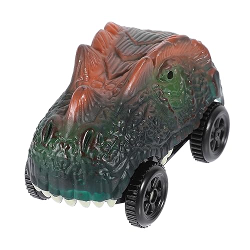 Vaguelly 4 Stück Dinosaurier-Auto Kinder elektrofahrzeuge Schienenfahrzeuge Kinderautos Kinderspielzeug Spielzeug für Kinder Spielzeuge Schienenauto-Spielzeug Spielzeug verfolgen Abs Green von Vaguelly