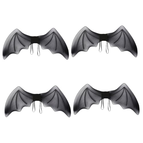 Vaguelly 4 Stück Fledermausflügel Halloween-partyflügel Gotische Flügel Fledermaus Kostüm Flügel Halloween-Kleid Karnevalsflügel Kylo-kostüm Schläger Fledermauskostüm Tigerkostüm Siebdruck von Vaguelly