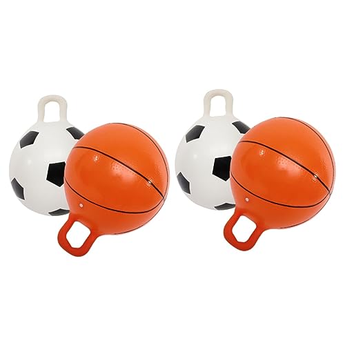 Vaguelly 4 Stück Flummi hühner Spielzeug Kinder Sport draußenspiele Indoor Spiele Basketbal Kind hüpft interessantes Kinderspielzeug interaktives Kinderspielzeug Bälle in Fußballform PVC von Vaguelly