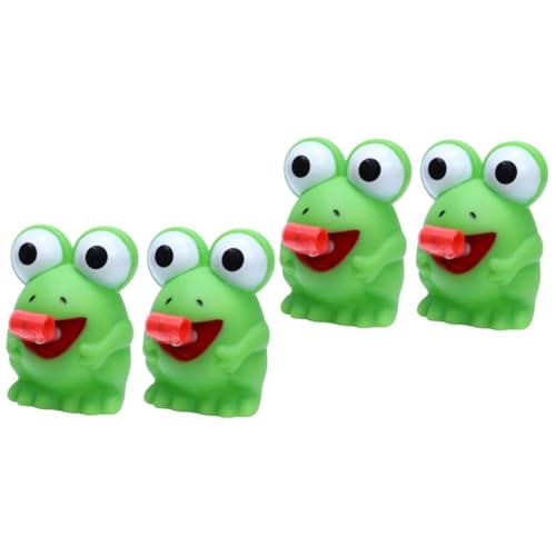 Vaguelly 4 Stück Frosch Sound Spielzeug Neuartiges Quetschspielzeug Kompaktes Quetschspielzeug Neuartiges Dehnbares Spielzeug Tier Quetschspielzeug Stress Spielzeug Cartoon von Vaguelly