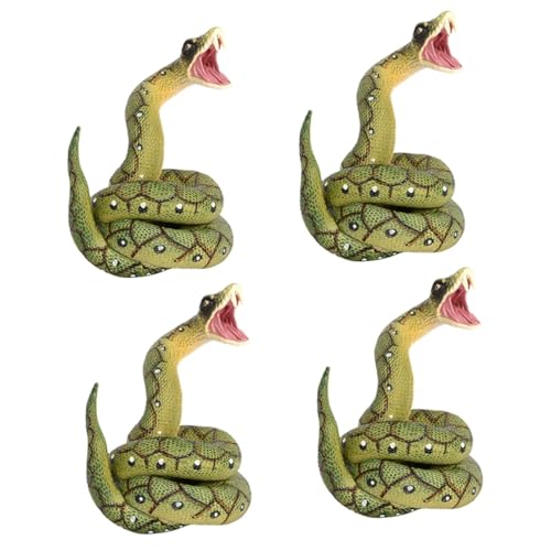 Vaguelly 4 Stück Gruselige -Geschenke Minispielzeug für Kinder Modelle Kinderspielzeug Schlangenspielzeug gruselige Schlange Serpentin falsche Schlange Große Pythons schmücken Requisiten von Vaguelly