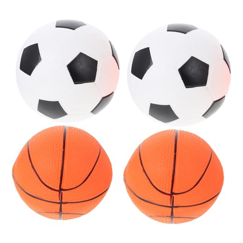 Vaguelly 4 Stück Fußball-Basketball- Basketballkorb Kinderspiele Mini-Basketball Golfbälle für kinderspielzeug basketack Kinderbälle Kinderbasketball PVC von Vaguelly