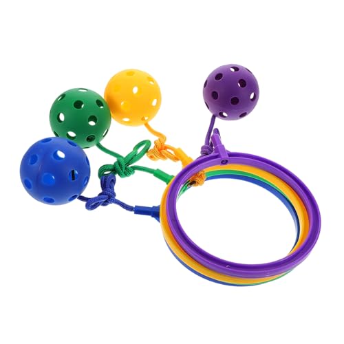 Vaguelly 4 Stück Hüpfball Für Sprungball Für Erwachsene Lustiges Für Draußen Hüpfring-Spiele Springball Für Multiplayer-Skip-Ball Springring Plastik von Vaguelly