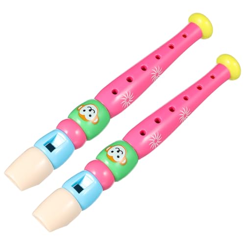 Vaguelly 4 Stück Klarinette Kinderinstrument Spielzeug Trommel Musical kinderinstrumente Kinder musikinstrumente Spielzeug pädagogisches Musikspielzeug Rekorder für Kinder Plastik von Vaguelly