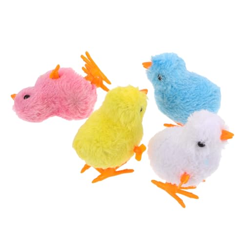 Vaguelly 4 Stück Kleine Plüschküken Aufziehspielzeug Osterdeko Spielspaß Windbetrieben Hüpfend für Ostergeschenk Vaguelly 4 Stück Kleine Plüschküken Aufziehspielzeug Osterdeko Spielspaß Windbetrieben Hüpfend für Ostergeschenk von Vaguelly