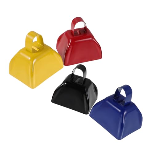 Vaguelly 4 Stück Kuhglocke Handglocke Cowbells für Feierlichkeiten Krachmacher für Sportveranstaltungen lautes Kuhbell mit Griff Kuhglocken-Geräuschmacher Kuhbells für Sport Vaguelly 4 Stück Kuhglocke Handglocke Cowbells für Feierlichkeiten Krachmacher für Sportveranstaltungen lautes Kuhbell mit Griff Kuhglocken-Geräuschmacher Kuhbells für Sport von Vaguelly