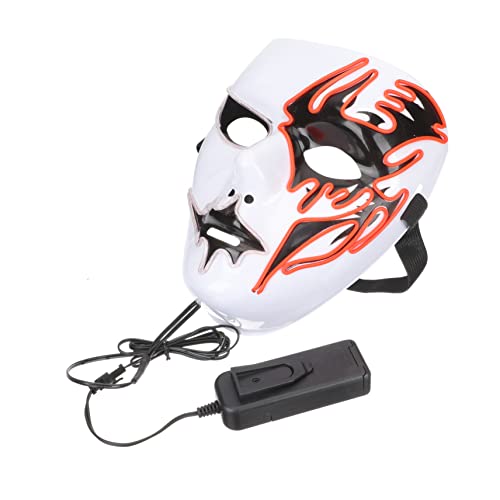 Vaguelly 4 Stück Leuchtende Fläche Halloween Schädel Masken Cosplay Maske Abschlussball Maske Cosplay LED Masken Maskerade Masken Halloween Party Maske Halloween Masken von Vaguelly