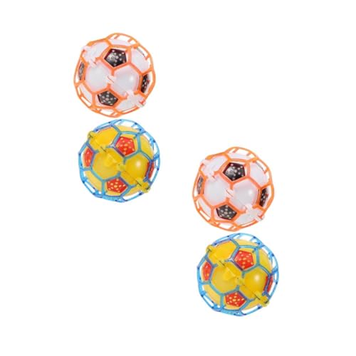 Vaguelly 4 Stück Leuchtender Fußball LED Fußball Fußballspielzeug Indoor Fußball Aufblasbarer Ball Kickball Leuchtende Hüpfbälle LED Sprungball Fliegender Ball Sprungball von Vaguelly