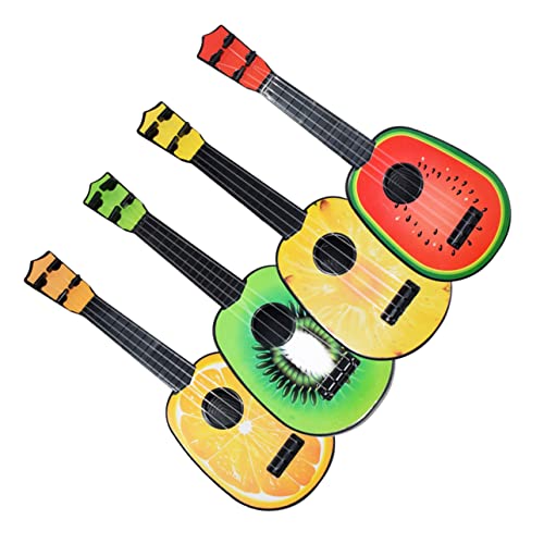 Vaguelly Mini Obst Ukulele Gitarre Set Musikinstrument Für Früchte Design Wassermelone Orange Kiwi Ananas Fördert Kreativität Und Lernspielzeug von Vaguelly