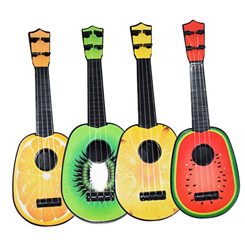 Vaguelly 4 Teiliges Mini Frucht Instrument Set Gitarre Ukulele Wassermelonen Orangen Kiwi Und Ananas Design Musikalisches Lernspielzeug Für Perfekt Für Den Kindergarten Und von Vaguelly