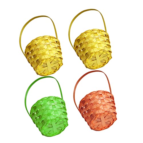 Vaguelly 4 Stück Mini-bambuskorb Mini Korb Aus Rattan Mini Weidenkorb Osterkorb Würfel Geflochtene Körbe Osterkörbchen Masse Ostern Eimer Eimer Gewobener Korb Weidenkörbe Speisekammer von Vaguelly