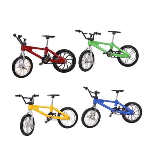 Vaguelly 4 Stück Miniatur Fahrrad Spielzeug Dirtbike Mini-Spielzeug Finger-Balance-Spielzeug Fingersportspiel Fingertrainingsspielzeug Toys for mädchen Spielzeug Finger Fahrrad von Vaguelly