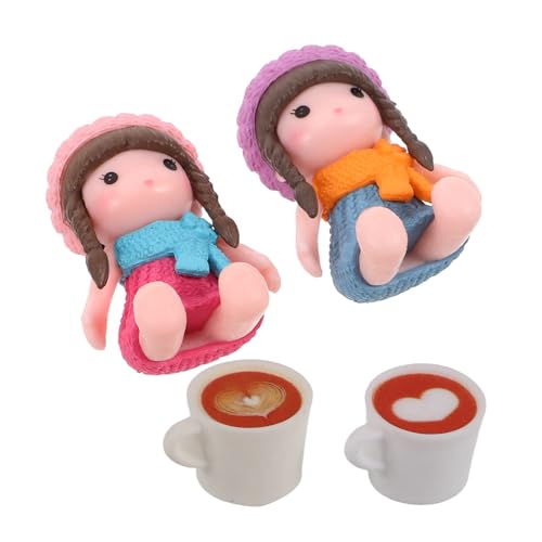 Vaguelly 4 Stück Miniatur-puppenornamente Puppenhaus-miniaturküche Kaffeetasse Miniatur Mini-kaffeetasse Puppenhaus- Miniaturessen Für Puppenhaus Miniaturen Miniatursachen Harz von Vaguelly