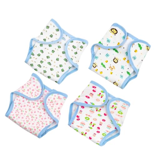 Vaguelly 4 Stück Puppe Wiedergeborene Puppen Wiedergeborene Puppen Babydoll Babys Puppen Windeln Für Puppen Rollenspielwindeln Puppenzubehör Rollenspielwindeln Puppenspielset Stoff von Vaguelly