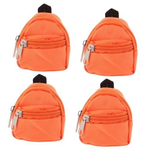 Vaguelly 4 Stück Puppenrucksack Mini-Schultasche So Tun, Als Spiele Rucksack Kleine Puppentasche Süße Puppentasche Mikro-szenen-Ornament Mini-rucksäcke Mini-Rucksack-Spielzeug Stoff von Vaguelly