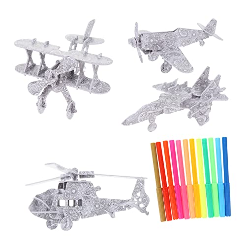 Vaguelly 4 Stück Puzzle Flugzeug Teiliges DIY Graffiti Rätsel mit Stiften für Kreatives und Lernen Perfektes für Kindergeburtstage und Feiertage Vaguelly 4 Stück Puzzle Flugzeug Teiliges DIY Graffiti Rätsel mit Stiften für Kreatives und Lernen Perfektes für Kindergeburtstage und Feiertage von Vaguelly