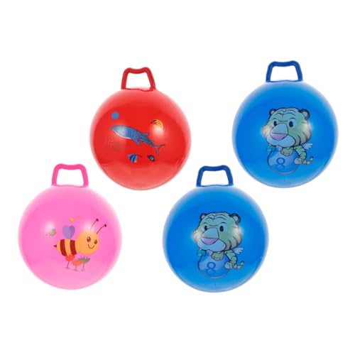 Vaguelly 4 Stück Schläger handhaben Outdoor-Spielzeug für Kinder Mini-Spielzeug Schwimmbadspielzeug interaktives Spielzeug hupfball für Kinder springende Bälle Kinder aufblasbare Bälle PVC von Vaguelly