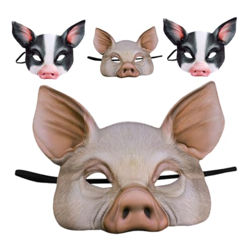 Vaguelly 4 Stück Schweinemasken für Karneval und Kostümparty Atmungsaktiv Vielseitig Einsetzbar Halbe Gesichtsmasken mit Verspieltem Design für Halloween Cosplay und Maskenball Vaguelly 4 Stück Schweinemasken für Karneval und Kostümparty Atmungsaktiv Vielseitig Einsetzbar Halbe Gesichtsmasken mit Verspieltem Design für Halloween Cosplay und Maskenball von Vaguelly