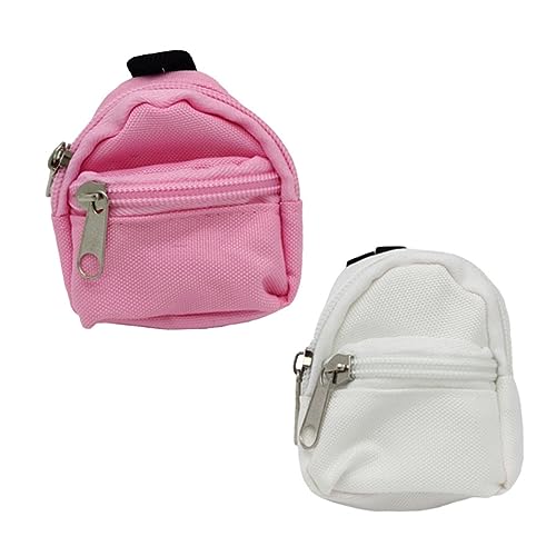 Vaguelly 4 Stück Simulation Schultasche Mädchenrucksack Mädchen Geldbörsen Rucksäcke Für Mädchen Mini-puppentasche Mini-puppenrucksäcke Puppenrucksack Miniaturen Mini-rucksäcke Stoff von Vaguelly