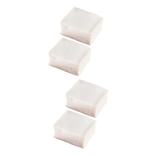 Vaguelly 4 Stück Simuliertes Tofu-Modell hühner Spielzeug küchendekoration Kunsttofu gefälschter Küchentofu Schaumstoff-Food-Foto-Requisite Tofu-Requisiten kaufen Halloween-Küche PVC Weiß von Vaguelly