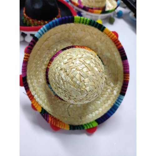 Vaguelly 4 Stück Sombrero-kopfbedeckung Strohhut Mexikanischer Sombrero Hut Haarreif Mini-sombrero-stirnbänder Partyhut Stirnband Hüte Mexikanisches Party-stirnband Sombrero-partyhut Bambus von Vaguelly