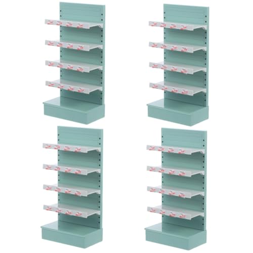 Vaguelly 4 Stück Supermarktregale für Kinder Miniatur-Supermarktregalmodell Miniaturregale Geburtstagsgeschenk für Kinder Spielzeugregal für Kinder Puppenhaus-Accessoire Mini-Verzierung Abs von Vaguelly