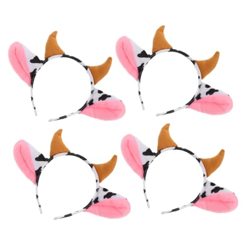 Vaguelly 4 Stück Teiliges Kuh haarreifen Hörnern und Ohren Elastisch und Bequem für Kostümpartys Cosplay Karneval und Auftritte Passend für Kopfgrößen Vaguelly 4 Stück Teiliges Kuh haarreifen Hörnern und Ohren Elastisch und Bequem für Kostümpartys Cosplay Karneval und Auftritte Passend für Kopfgrößen von Vaguelly