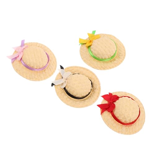 Vaguelly 4 Stück Teiliges Miniatur Strohhüte Handgewebte Winzige Puppenhüte Für Bastelprojekte Dollhouse Dekoration In Rot Dunkel-Weiß Gelb-grün Vaguelly 4 Stück Teiliges Miniatur Strohhüte Handgewebte Winzige Puppenhüte Für Bastelprojekte Dollhouse Dekoration In Rot Dunkel-Weiß Gelb-grün von Vaguelly