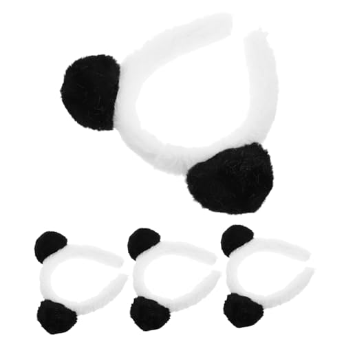 Vaguelly 4 Stück Teiliges Panda Ohr Kostüm Haarreif Niedliches Cartoon Tier Kopfschmuck für Make-up Partys Leichtes Wiederverwendbares Party Accessoire Vielseitig Einsetzbar für Karneval Vaguelly 4 Stück Teiliges Panda Ohr Kostüm Haarreif Niedliches Cartoon Tier Kopfschmuck für Make-up Partys Leichtes Wiederverwendbares Party Accessoire Vielseitig Einsetzbar für Karneval von Vaguelly