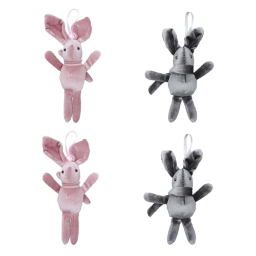 Vaguelly 4 Stück Teiliges Plüsch Hängende Kuscheltiere Süße Kaninchen Dekoration für Kinderzimmer Taschen und Auto Weiche Stofftiere in Rosa und für Partydeko Vaguelly 4 Stück Teiliges Plüsch Hängende Kuscheltiere Süße Kaninchen Dekoration für Kinderzimmer Taschen und Auto Weiche Stofftiere in Rosa und für Partydeko von Vaguelly