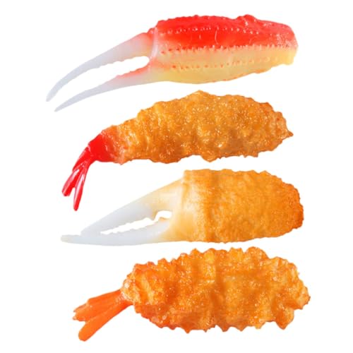 Vaguelly 4 Stück Tempura-Modell gefälschte Tempuras künstliches Lebensmittelmodell Spielzeug für Kinder kinderspielzeug Toys for Festivaldekoration dekoratives Lebensmittelmodell PVC von Vaguelly