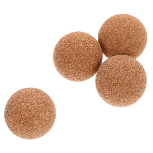 Vaguelly 4 Stück Tischfußball Mini Tischkicker Spiel Bälle für Sport werfen Holzkugel austauschbar Korkball-Set verschleißfester Holzkicker Holzfußball für den Haushalt hölzern Khaki von Vaguelly