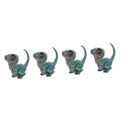 Vaguelly 4 Stück Velociraptor-Spielzeug Dinosaurier-Figur- Dinosaurier-Statue Für Kinder Dinosaurier- Für Kinder Dinosaurier-Statue- Realistische Dinosaurierverzierung Harz von Vaguelly